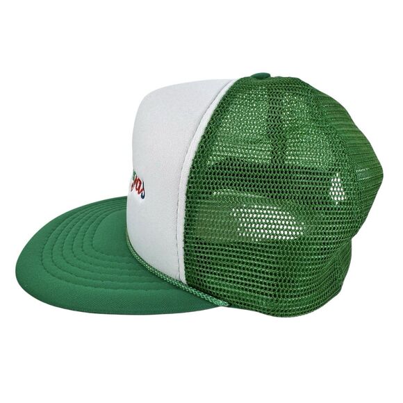 Vintage Las Vegas Trucker Hat Kelly Green Adjustable Retro Mesh Embroidered - Picture 4 of 12